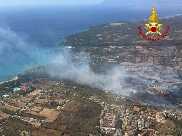 Incendi in Sardegna, bollino rosso sulla costa orientale dell'Isola