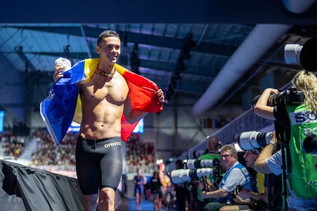 David Popovici, medalie de aur la proba 50 m liber a Campionatului Național