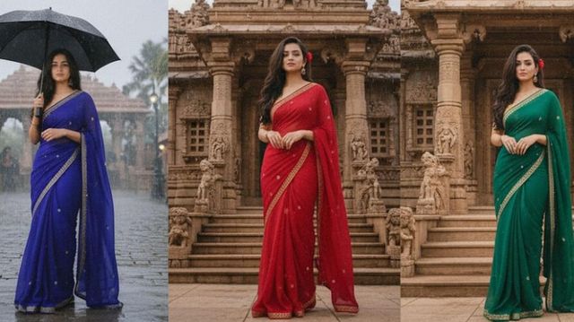 8 prompts to turn your images into retro Bollywood vintage saree using Gemini AI