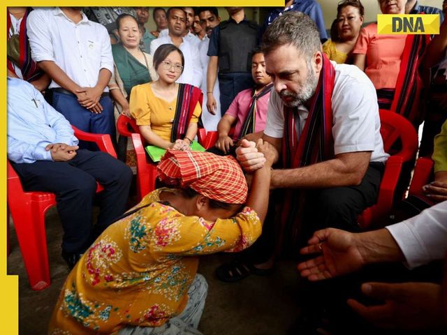 Rahul Gandhi visits relief camps in Manipur, meets violence hit people