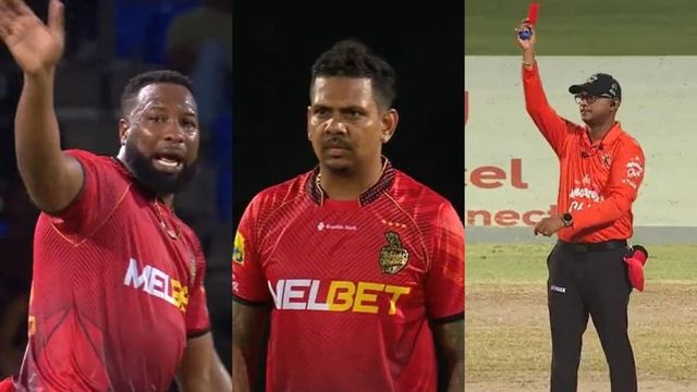 Sunil Narine becomes first cricketer to receive red card in CPL, watch video here