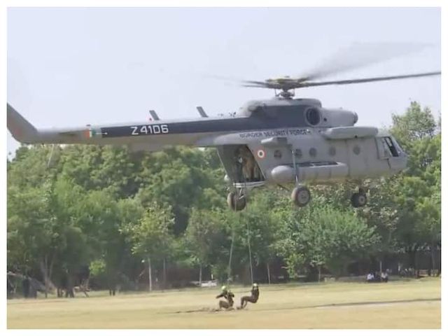 Delhi Police Conducts Helicopter Slithering Exercise Ahead of G20 Summit