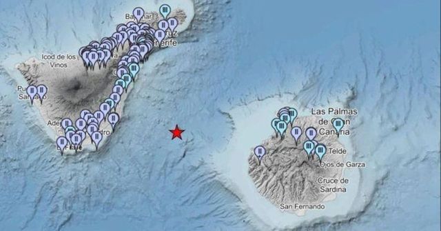 Un terremoto de magnitud 4,1 sacude varios municipios de Tenerife y Gran Canaria