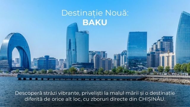 FLYONE lansează o nouă conexiune aeriană: Chișinău – Baku
