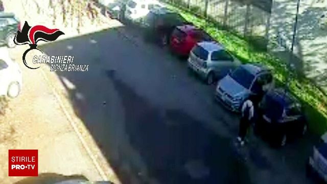 Un român a fost arestat după ce a încercat să-i dea foc soției într-o parcare din Milano. Momentul, surprins de camere
