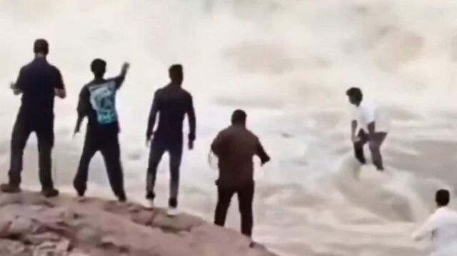 YouTuber swept away while shooting at waterfall in Odisha, tragedy caught on camera