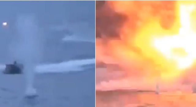 Nave russa attaccata nel Mar Nero dagli ucraini: il momento in cui il drone tenta di colpire la Ivan Khurs – Video