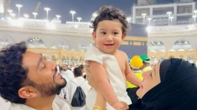 Gauahar, Zaid Darbar Reveal Face of Their Baby Boy Zehaan During Umrah in Jeddah