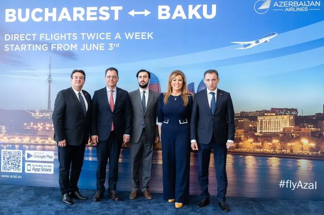 Zbor direct București-Baku și retur, operat de Azerbaijan Airlines
