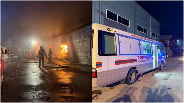 Un incendiu puternic a izbucnit într-un depozit situat pe șoseaua Muncești, Chișinău