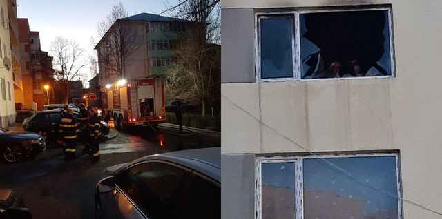 Incendiu la un bloc din Craiova - 30 de persoane au fost evacuate de pompieri