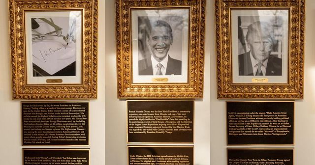 Trump amplasează plăci insultătoare la adresa lui Barack Obama și Joe Biden la Casa Albă