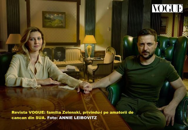 Olena și Volodimir Zelenski au pozat pentru Vogue. Cum au apărut pe coperta revistei și ce au transmis despre războiul din Ucraina