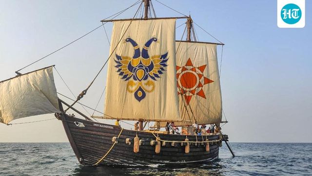 INSV Kaundinya undertakes maiden overseas voyage from Porbandar to Muscat