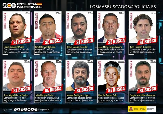 Asesinos, pederastas, narcos... así son los nuevos delincuentes 'más buscados'
