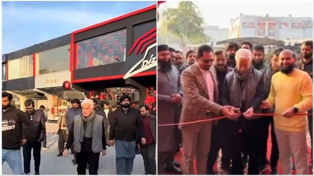 Pakistan Defence Minister Khawaja Asif inaugurates fake Pizza Hut in Sialkot