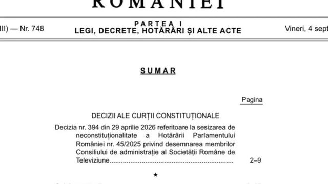 Șefii Televiziunii Române și ai Radio România trebuie să plece. Decizia CCR a fost publicată în Monitorul Oficial