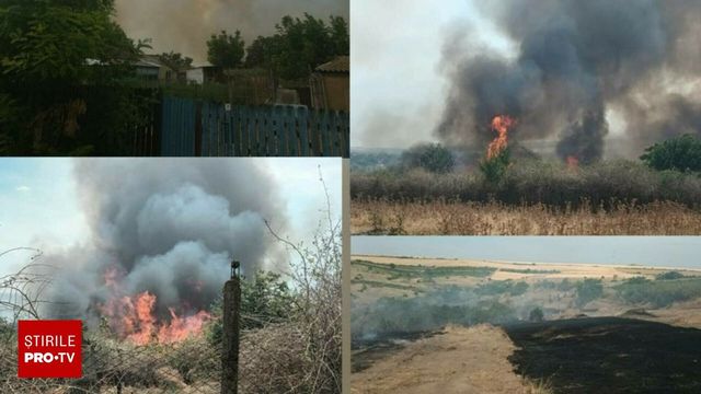 Incendiu de miriște în Dobrogea