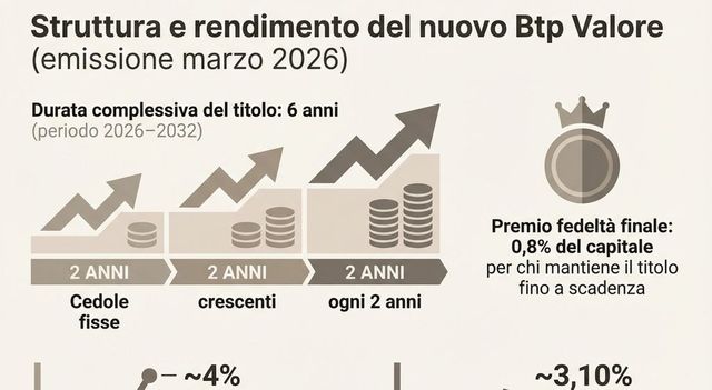 Btp Valore da lunedì, tasso parte dal 2,5%, poi sale fino al 3,5%