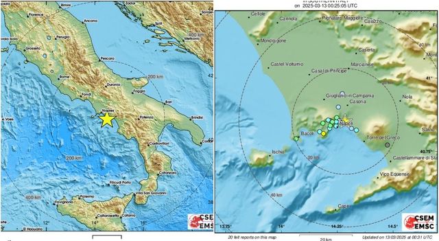 Forte scossa di terremoto avvertita a Napoli