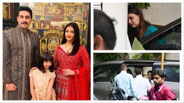 Amid divorce rumours with Abhishek Bachchan, Aishwarya Rai arrives at Bachchan house Jalsa with daughter Aaradhya