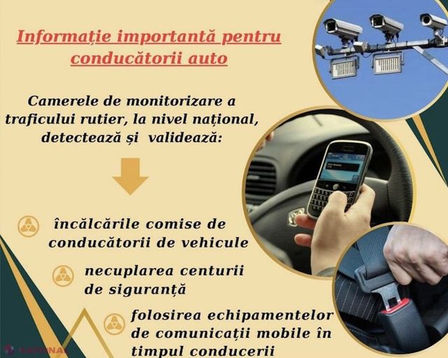 Camerele din trafic vor fixa lipsa centurii și folosirea telefonului