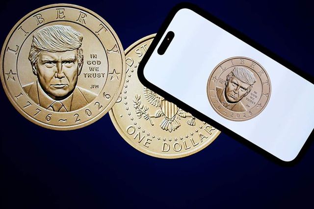 Il volto di Donald Trump sulle monete da 1 dollaro