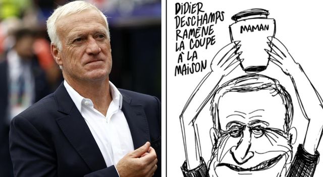 Vignetta di Charlie Hebdo sulla mamma morta di Deschamps, insorge la Francia