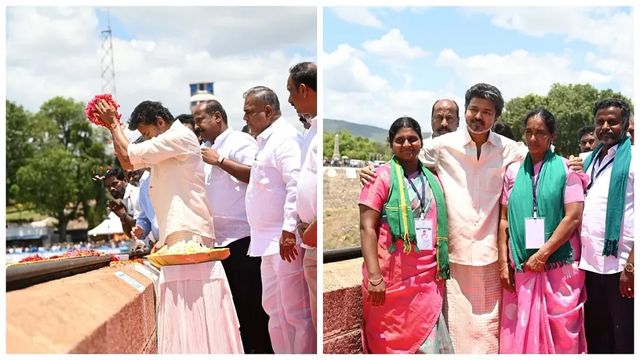 Vijay opens Mettur dam, brings Cauvery water to Tamil Nadu delta farmers