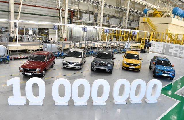 Dacia a produs 10 milioane de mașini de la lansare