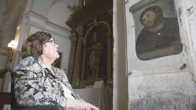 Fallece Cecilia Giménez, la creadora del Ecce Homo de Borja