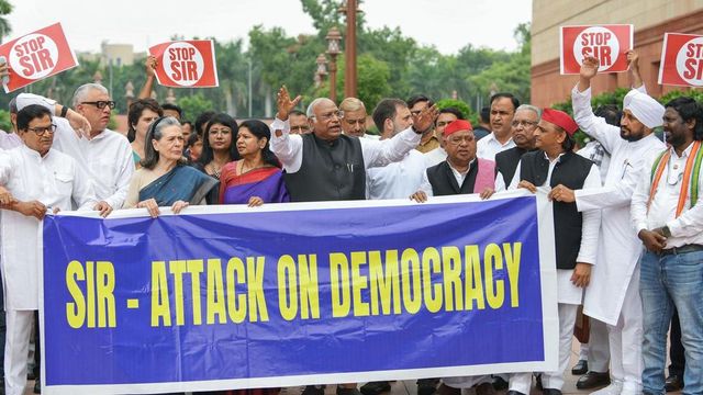 INDIA Bloc Creates Havoc In Parliament Against Voter List Revision In Bihar