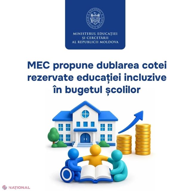 Ministerul Educației propune dublarea cotei rezervate educației incluzive în bugetul școlilor