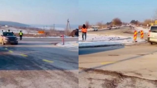 Noul sens giratoriu de la Peresecina, dat în exploatare