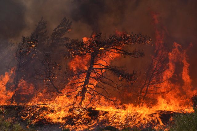 Жителите на четири села на остров Крит се евакуират заради пожар