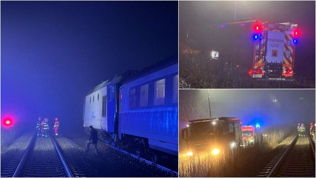 Incendiu într-un tren cu 200 de pasageri, blocat pe linie în apropiere de Vaslui