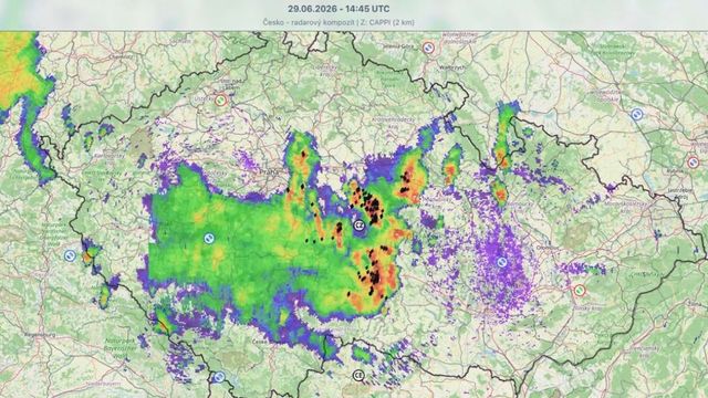Východ Česka zasáhnou velmi silné bouřky