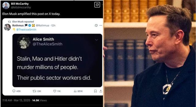 Musk cancella post che scagiona Stalin-Hitler da genocidio