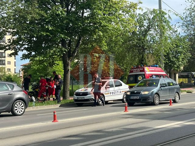 Accident rutier pe strada Gheorghe Săulescu din Iași