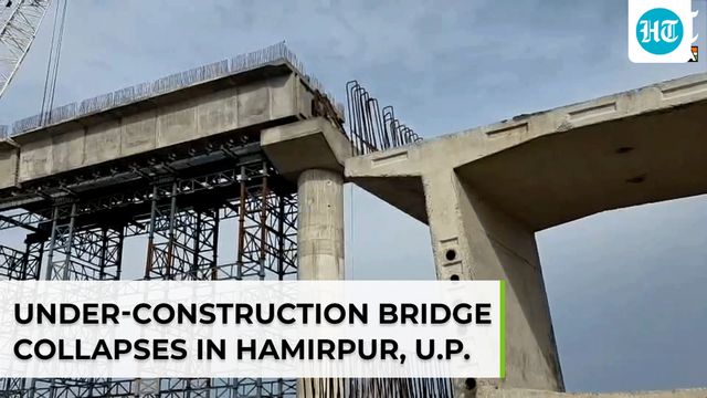 Part of under-construction bridge collapses in Uttar Pradesh during storm; six killed, 2 feared trapped