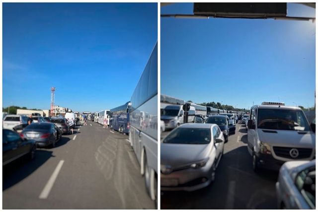 Trafic intens la vama Giurgiulești-Galați, pe sensul de ieșire din țară