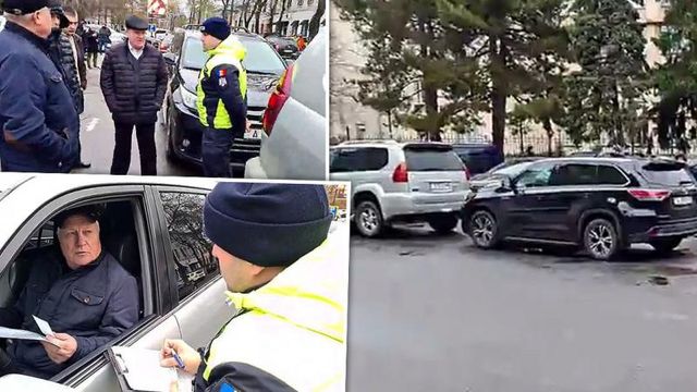 Șoferul lui Ignatiev, amendat de polițiști, în timp ce aștepta delegația de la Tiraspol, la poarta OSCE