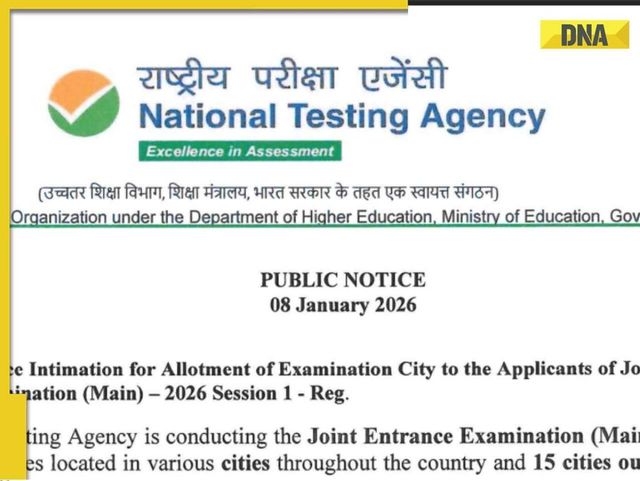 JEE Main 2026 exam city slip out for session 1, steps to download