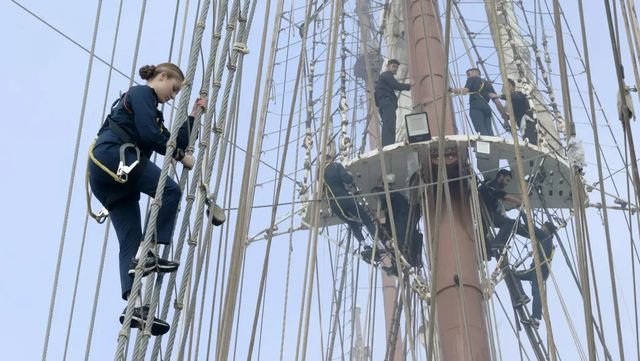 Las primeras imágenes de la princesa Leonor a bordo del Juan Sebastián de Elcano