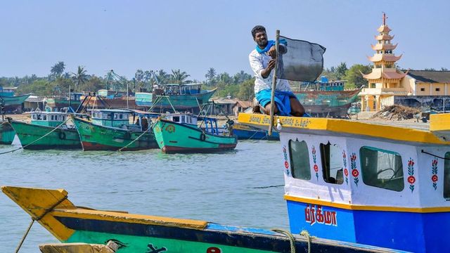 Sri Lanka Navy arrests four Indian fishermen and seizes trawler for poaching