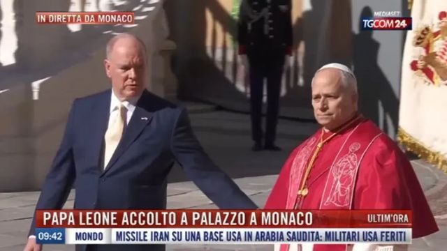Papa Leone al Palazzo del Principe di Monaco
