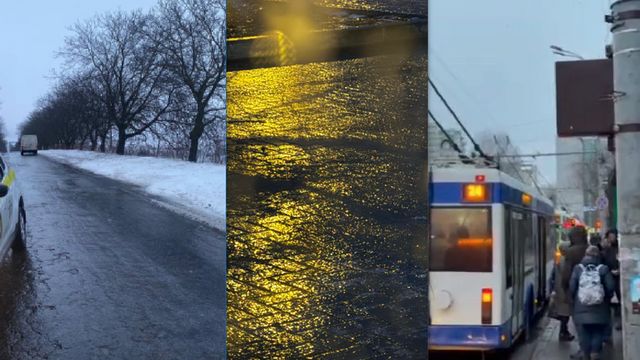 Moldova, sub gheață la propriu: Școlile închise, drumurile blocate, iar trotuarele transformate în patinoare