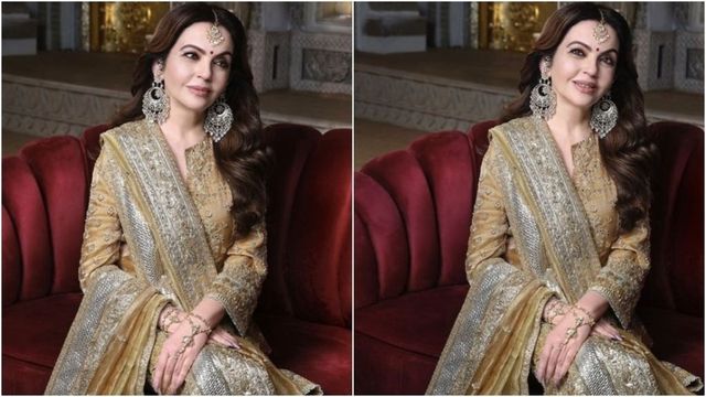 Nita Ambani rocks a rare suit look for Radhika Merchant-Anant Ambani haldi ceremony: Pics inside