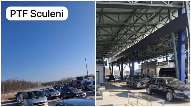 Trafic intens la Vama Sculeni