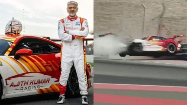 Ajith Kumar’s race car crashes at 180 kmph in Dubai